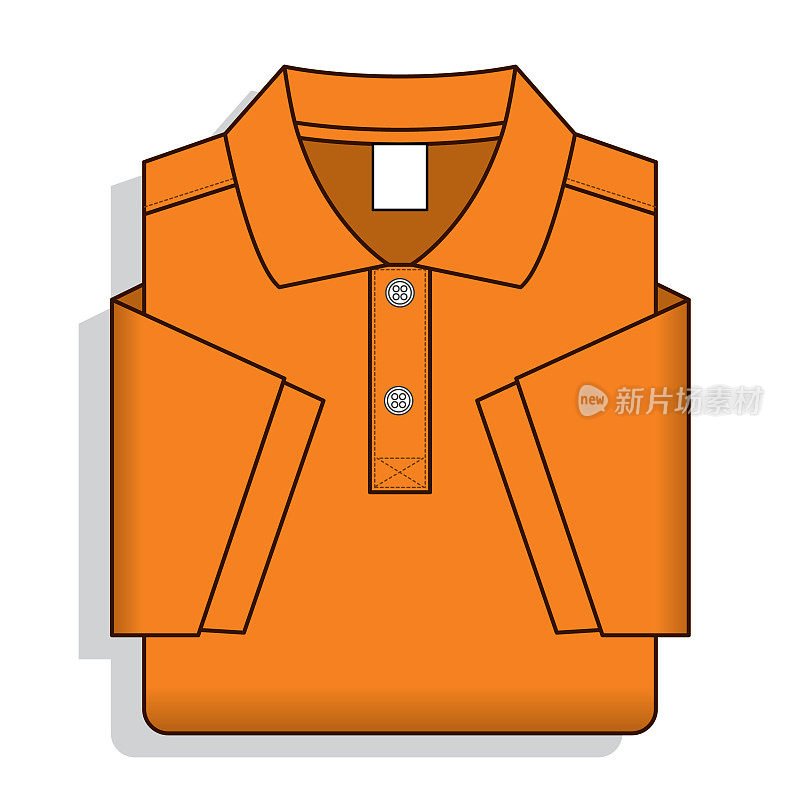 Polo Shirt Vector (Folded)